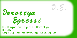 dorottya egressi business card